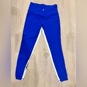 Athleta Elation Ultra High Rise Leggings in Blue and White